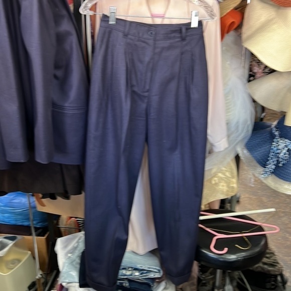 Vintage SAG Harbor petite wool navy suit jacket size 4 pants size 6 - Picture 5 of 7